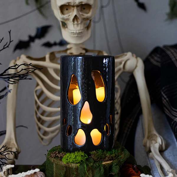 Boo-tiful Glow Ceramic Ghost Luminary