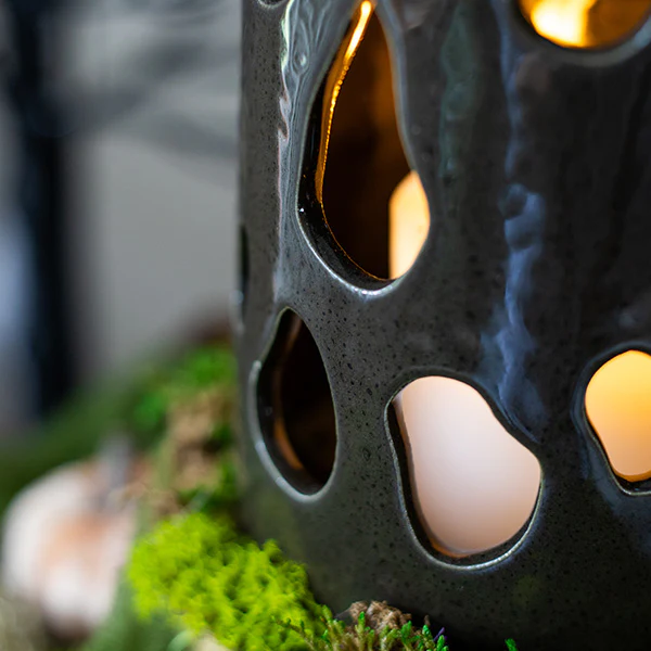 Boo-tiful Glow Ceramic Ghost Luminary