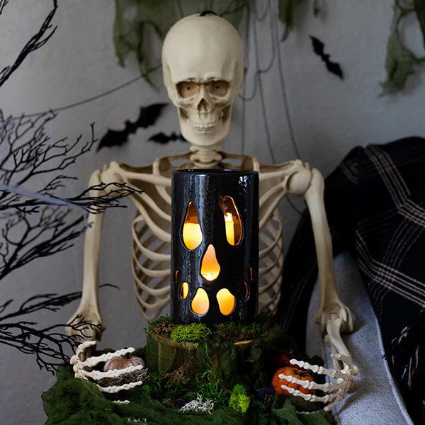 Boo-tiful Glow Ceramic Ghost Luminary