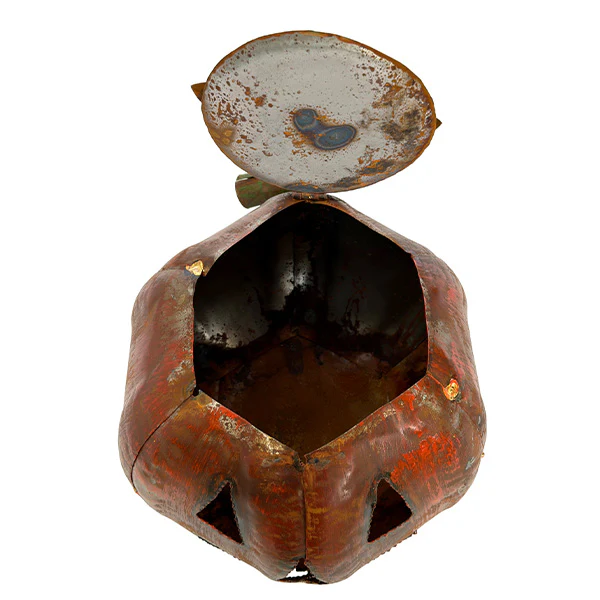 Handcrafted Rustic Jack-O-Lanterns, Set of 2