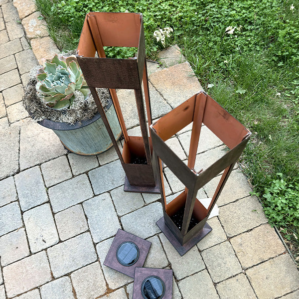 Interchange-a-glow Series: Jack-O-Lantern Solar Light Pillars