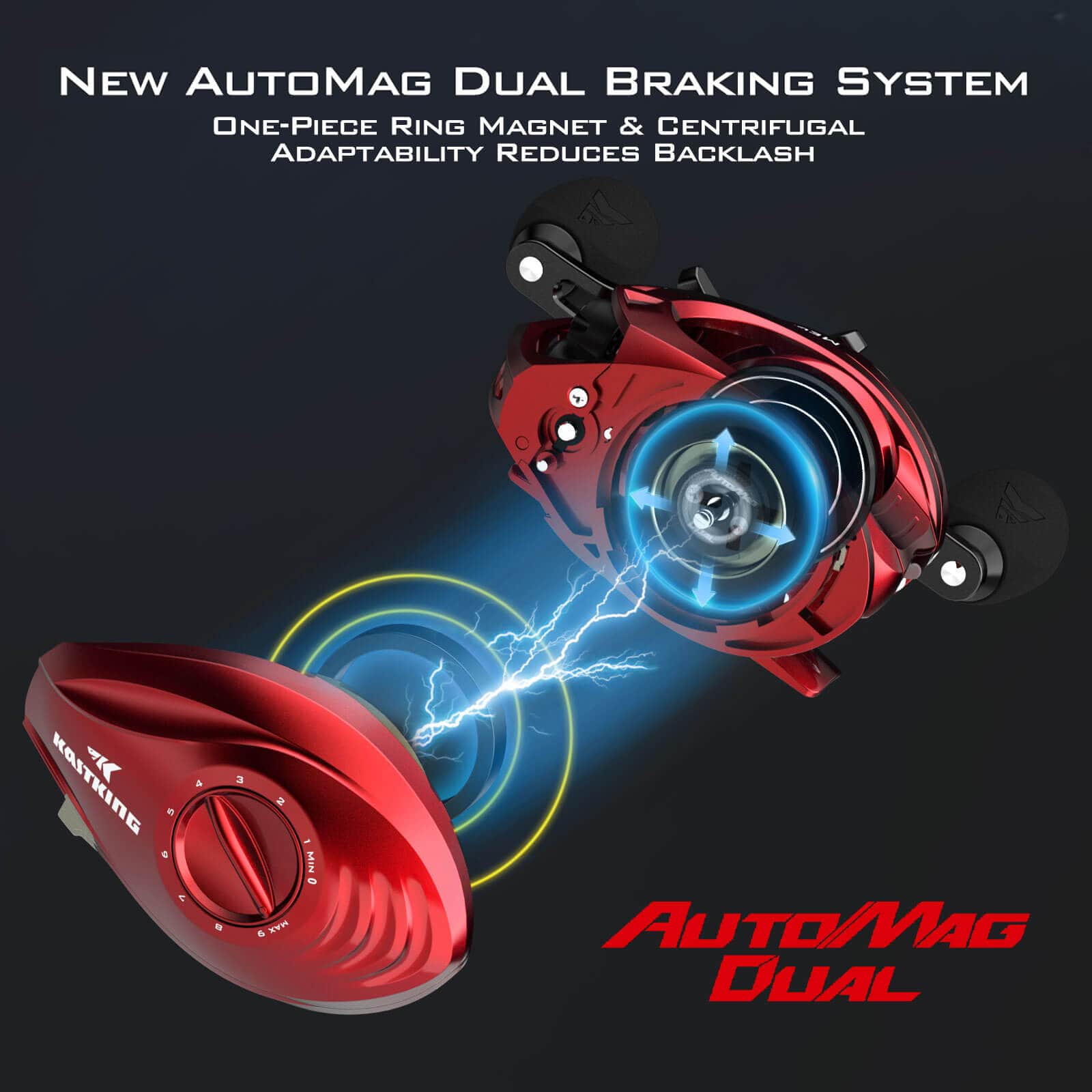 KastKing MegaJaws Baitcasting Reels with AutoMag Dual Braking System