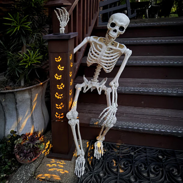 Interchange-a-glow Series: Jack-O-Lantern Solar Light Pillars