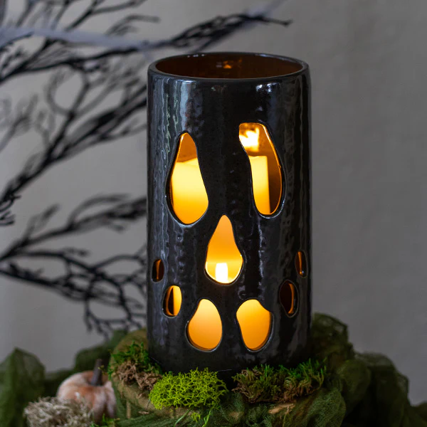 Boo-tiful Glow Ceramic Ghost Luminary