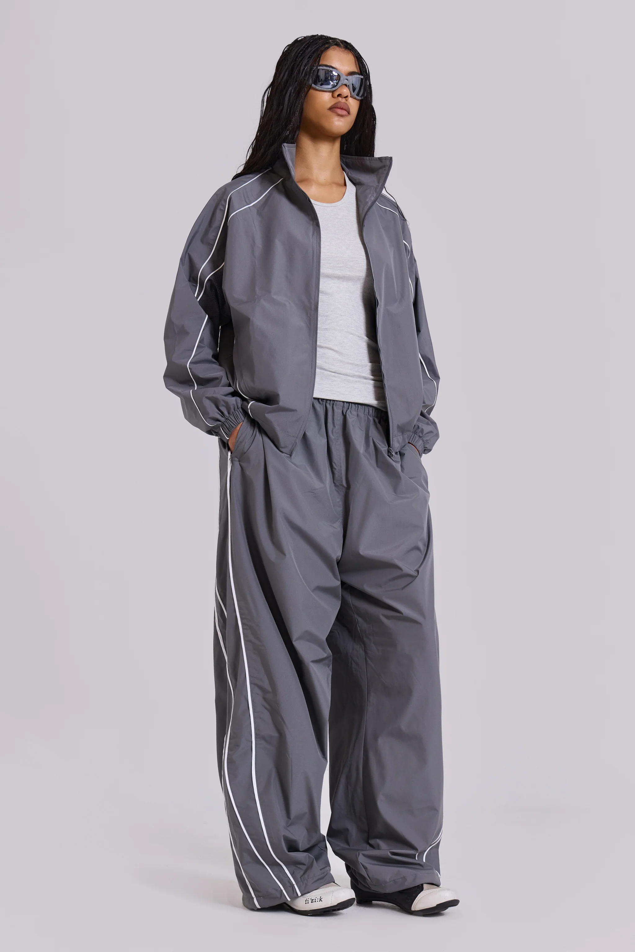 Grey Vapor Tracksuit Bottoms