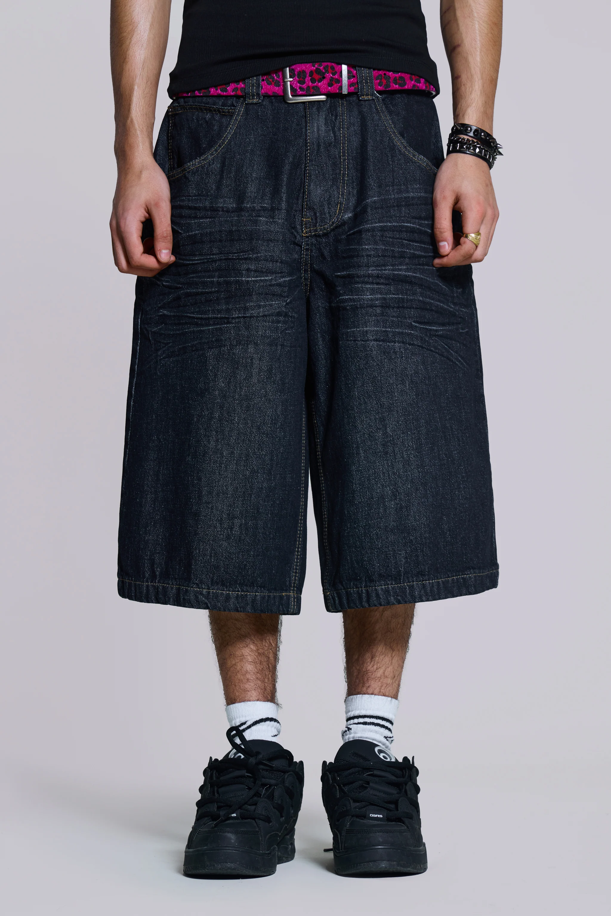 Creased Indigo Colossus Jorts