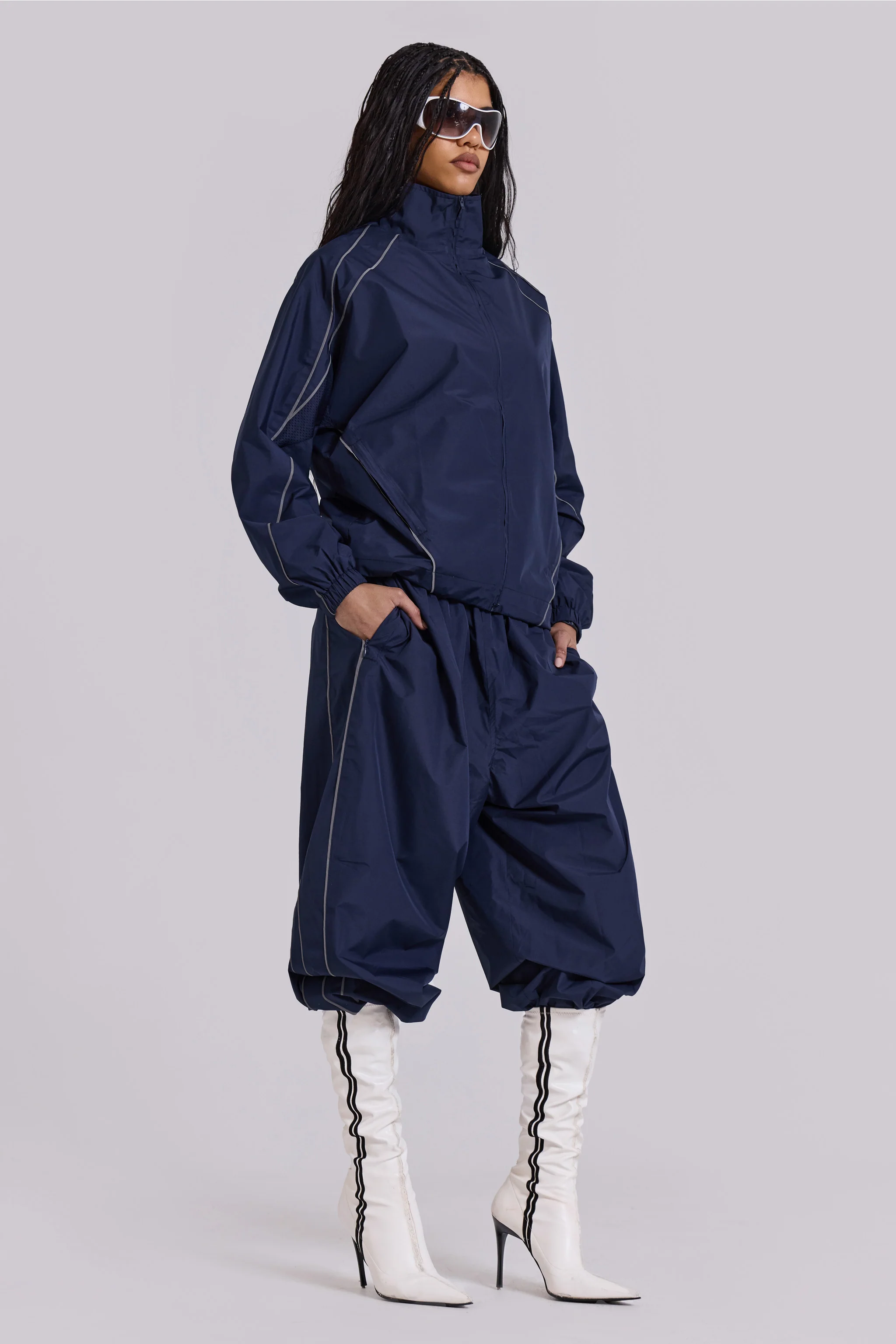 Navy Vapor Tracksuit Top