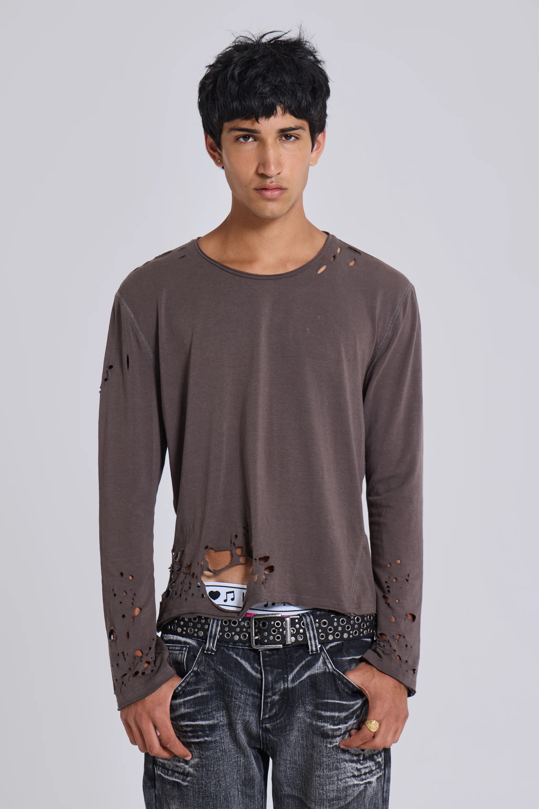 Mauve Bitten Long Sleeve Top