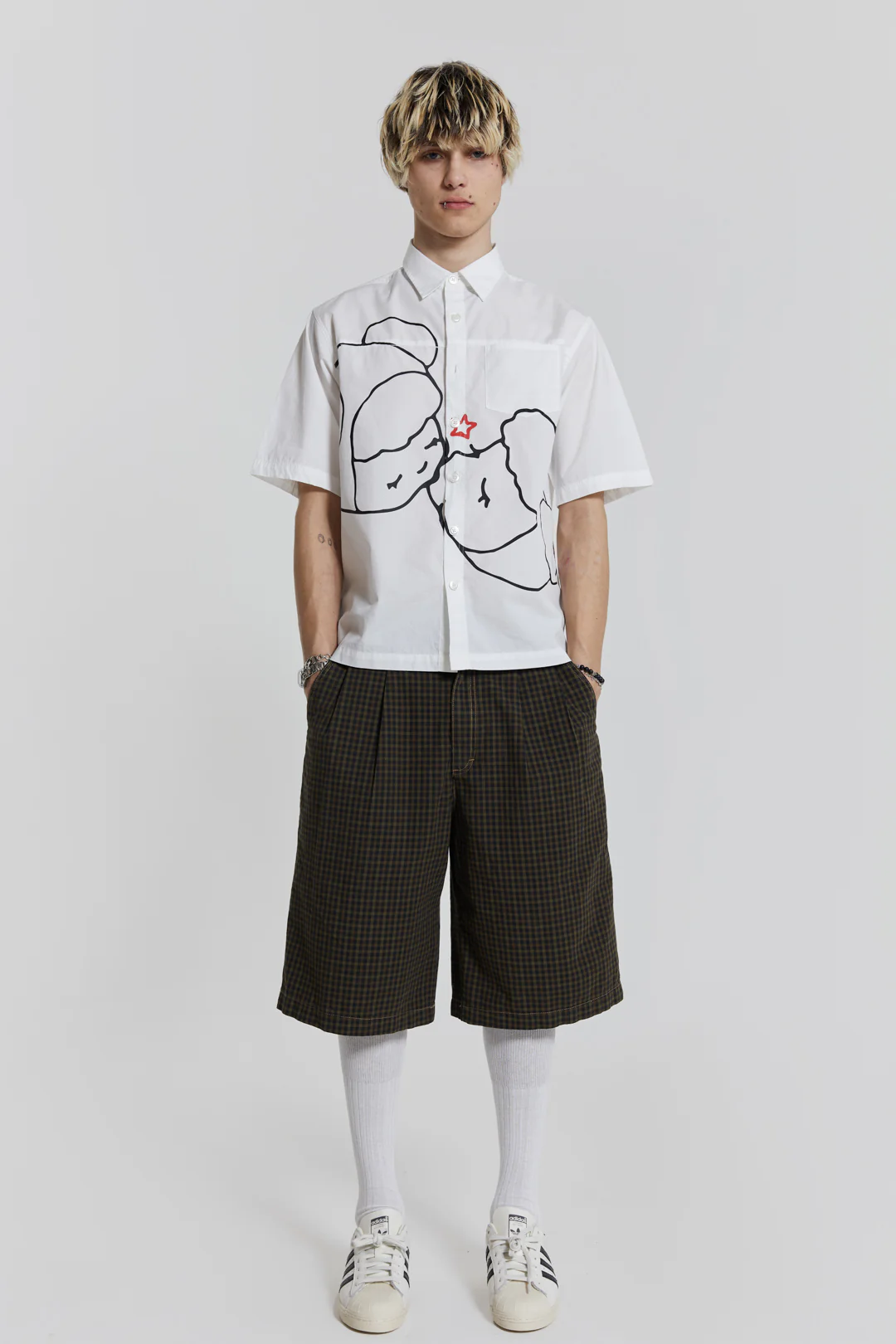 Charcoal Check Fairway Shorts
