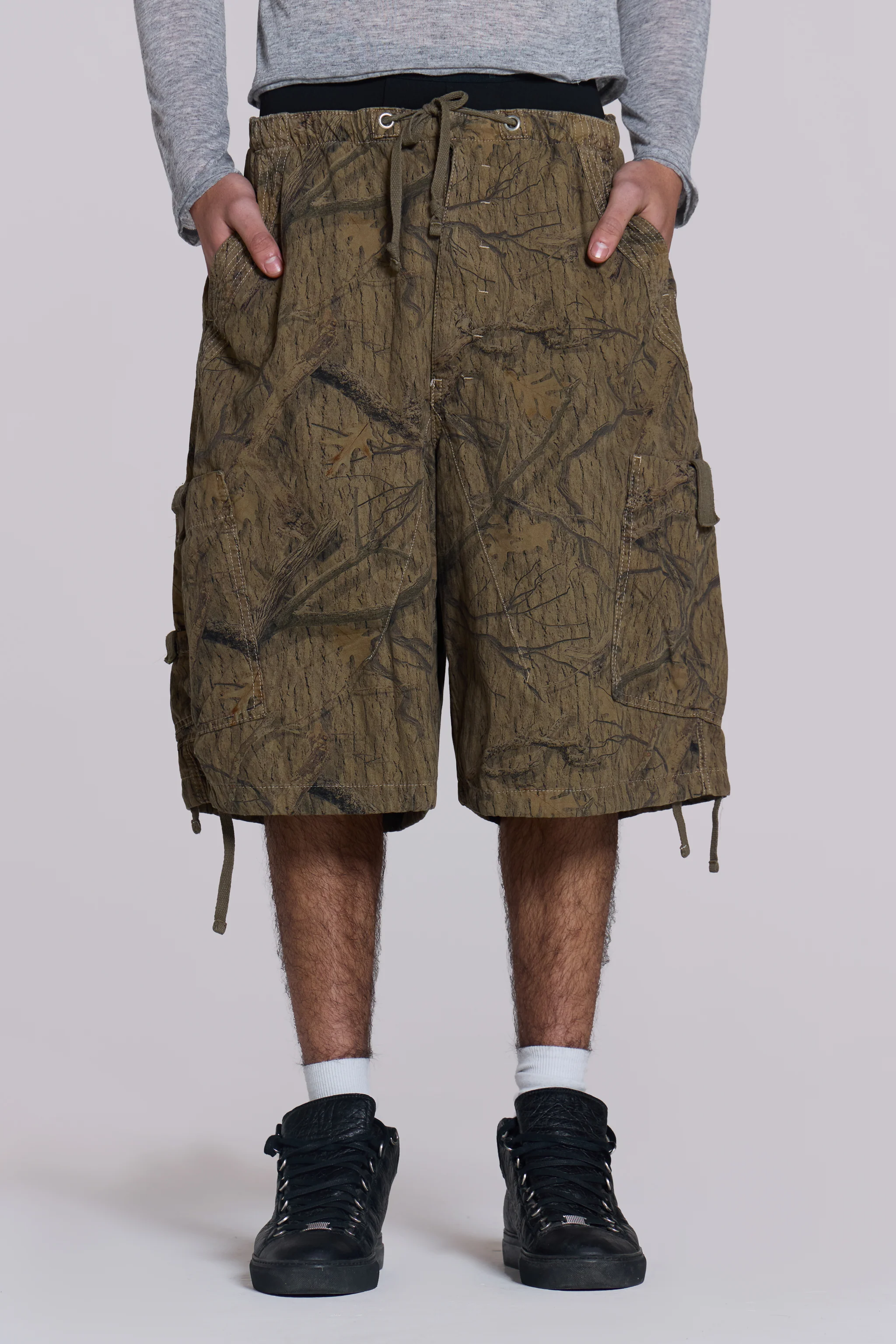 Forest Camo Parachute Shorts