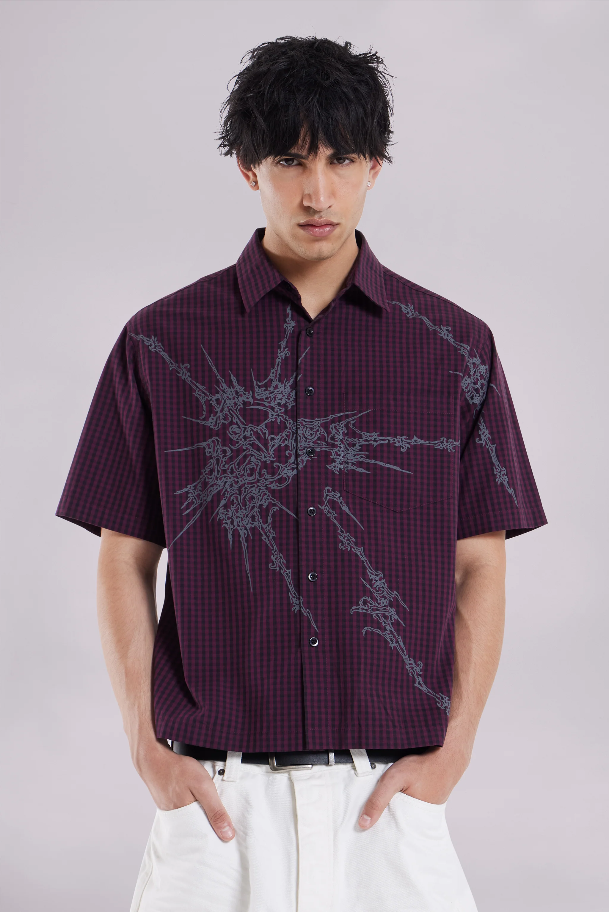 Red Atom Checked Shirt