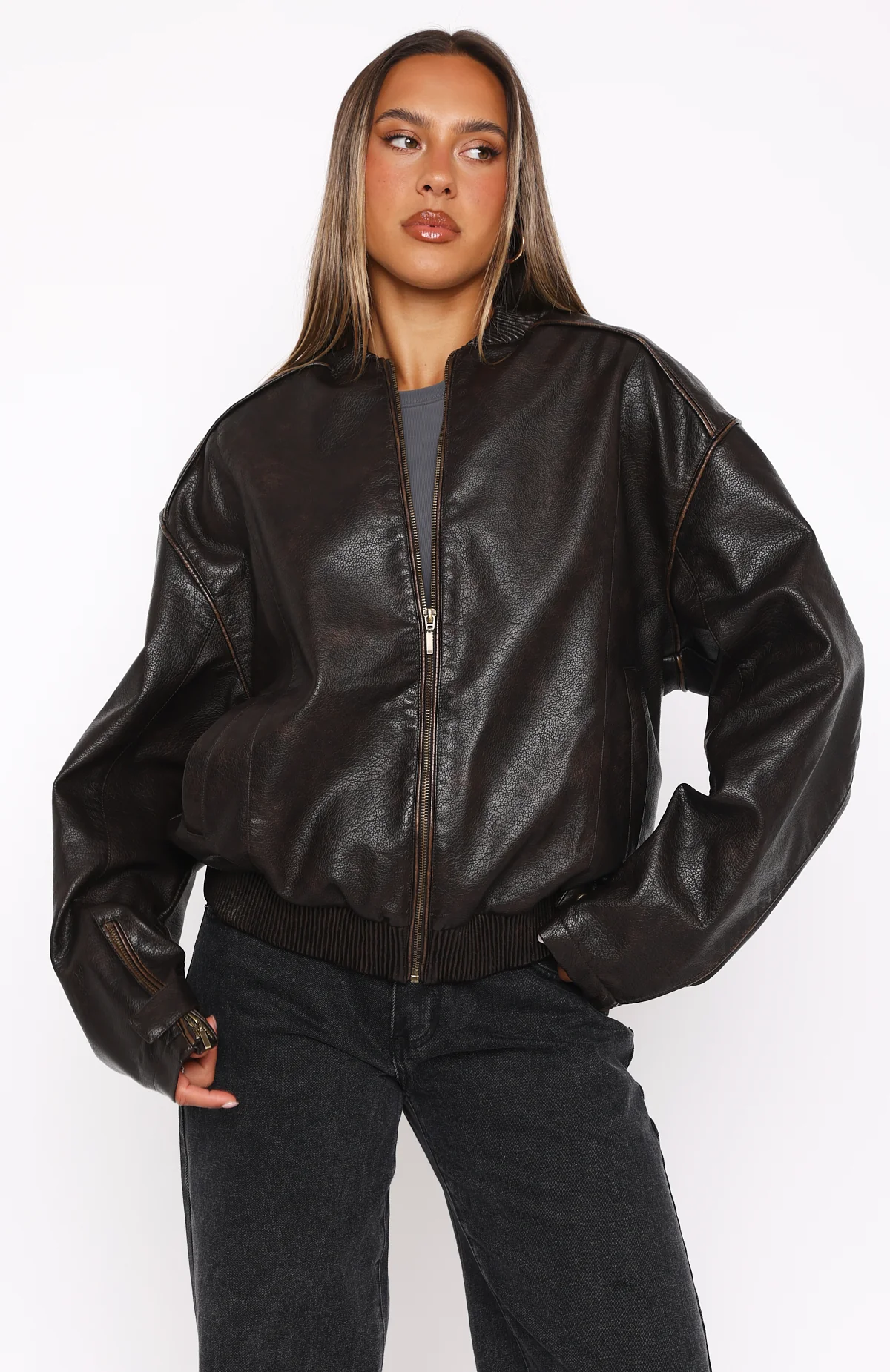 Satellite PU Jacket Chocolate