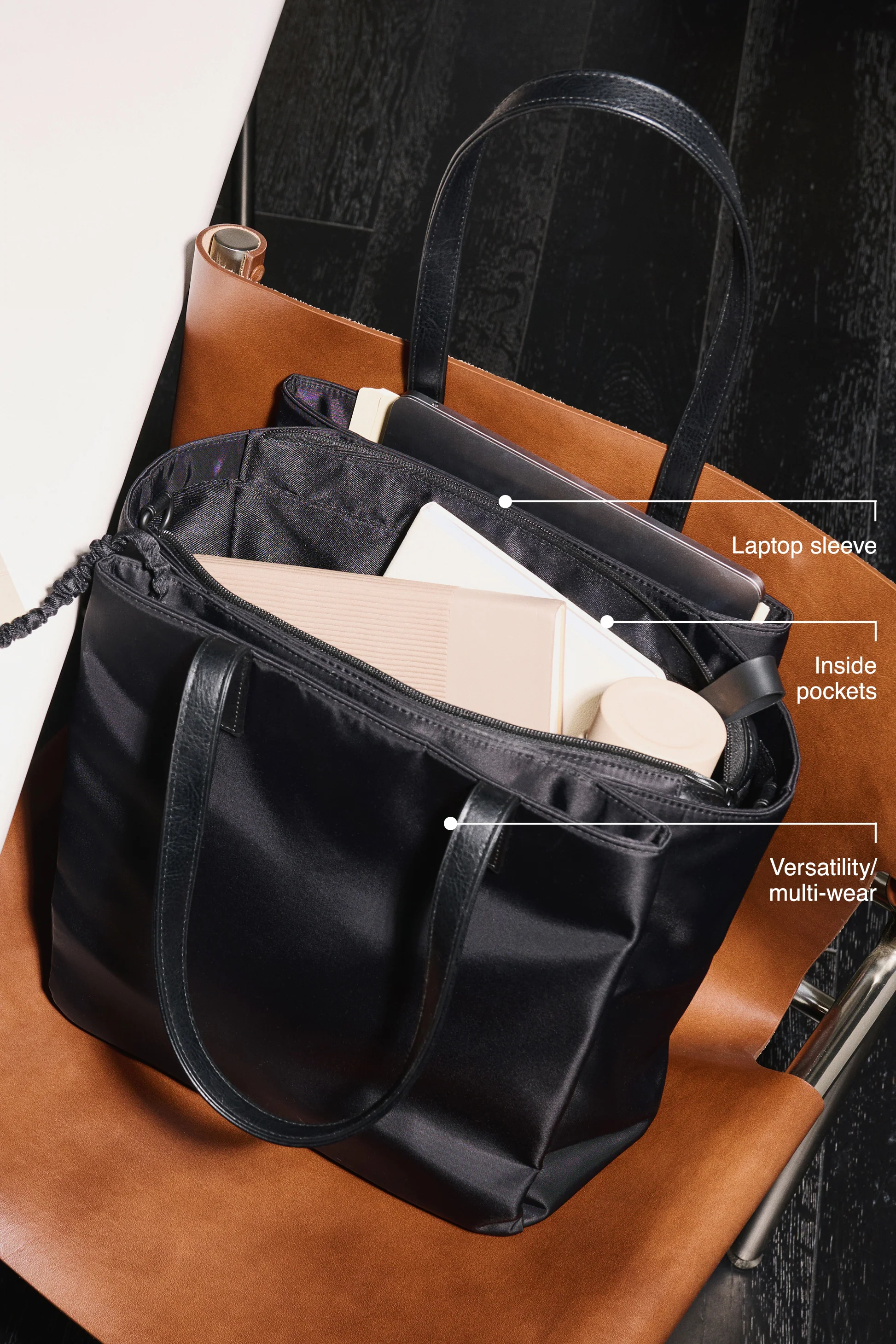 BEIS 'The Commuter Tote in Black