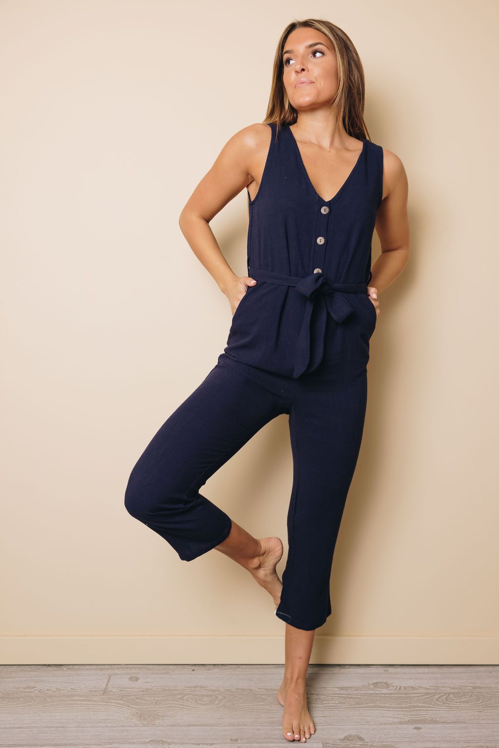 Deanne Button Jumpsuit