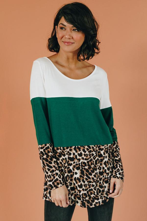 Happy Days Leopard Long Sleeve Top