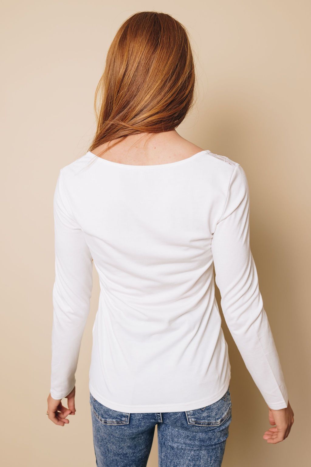 Emmerson Lace Buttoned Long Sleeve Top