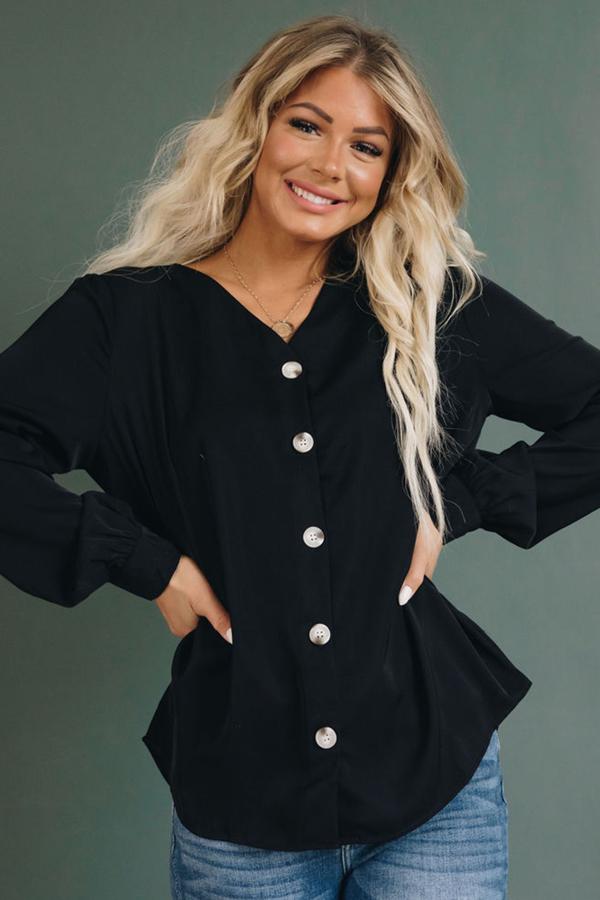 Adore You Button Blouse