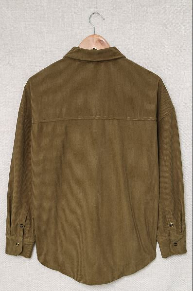 Hippen Corduroy Button Down Top