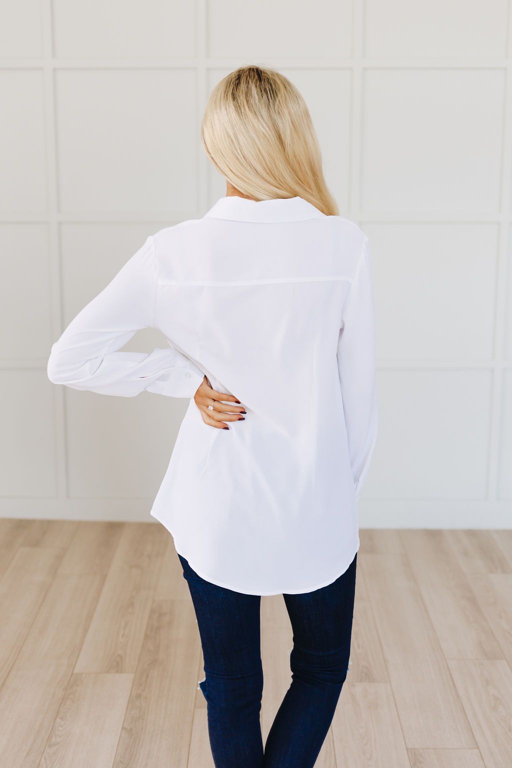 Over It Twisted Long Sleeve Blouse