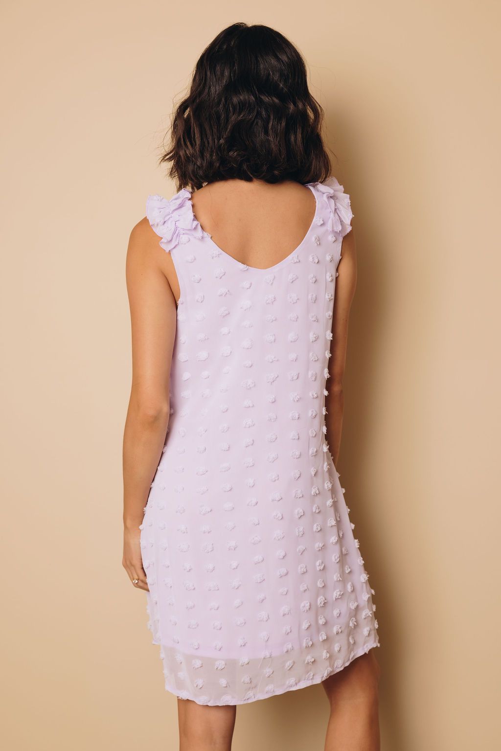 Titan Swis Dot Ruffle Dress