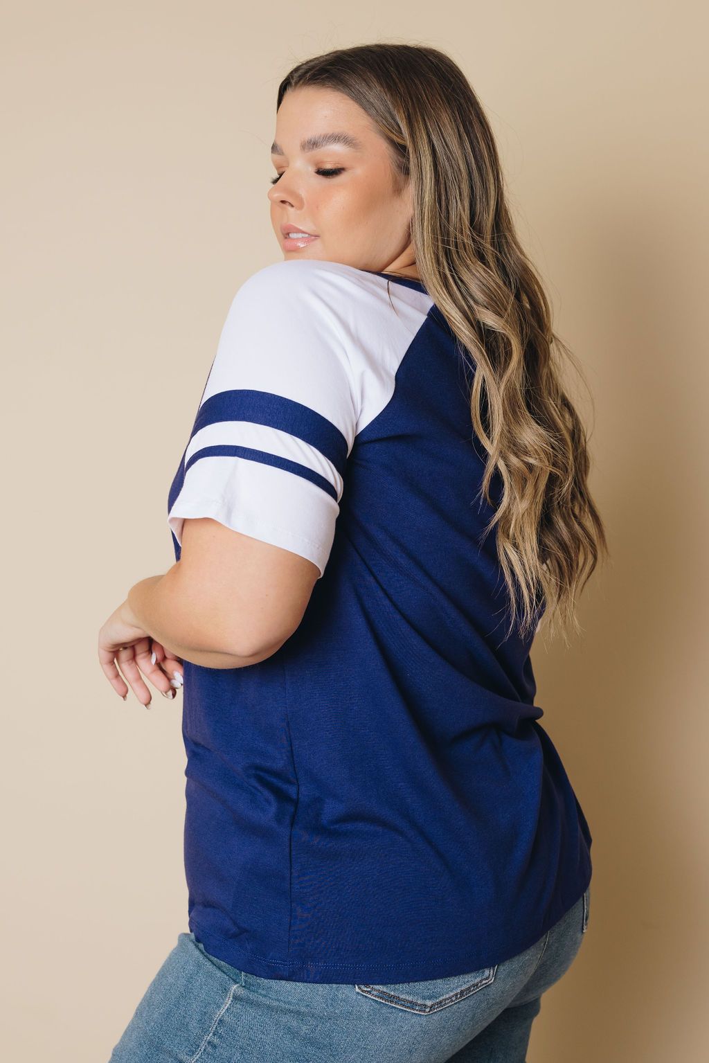 Plus Size - Bailey Crisscross Neck Tee