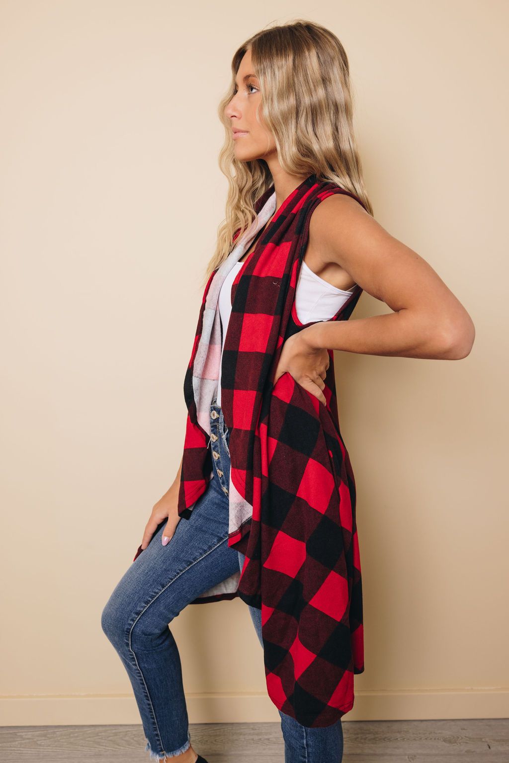 Loretta Plaid Vest