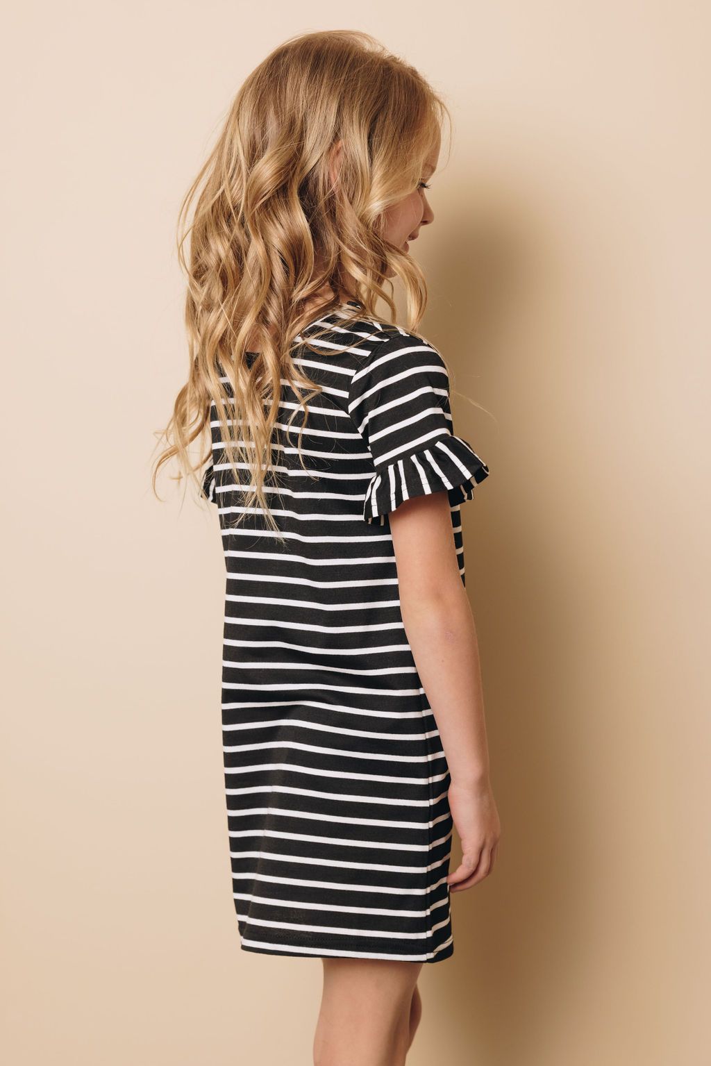 Kids - Mama + Me Striped Ruffle Dress