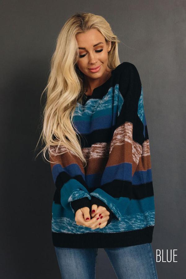 Bentley Color Block Knit Sweater