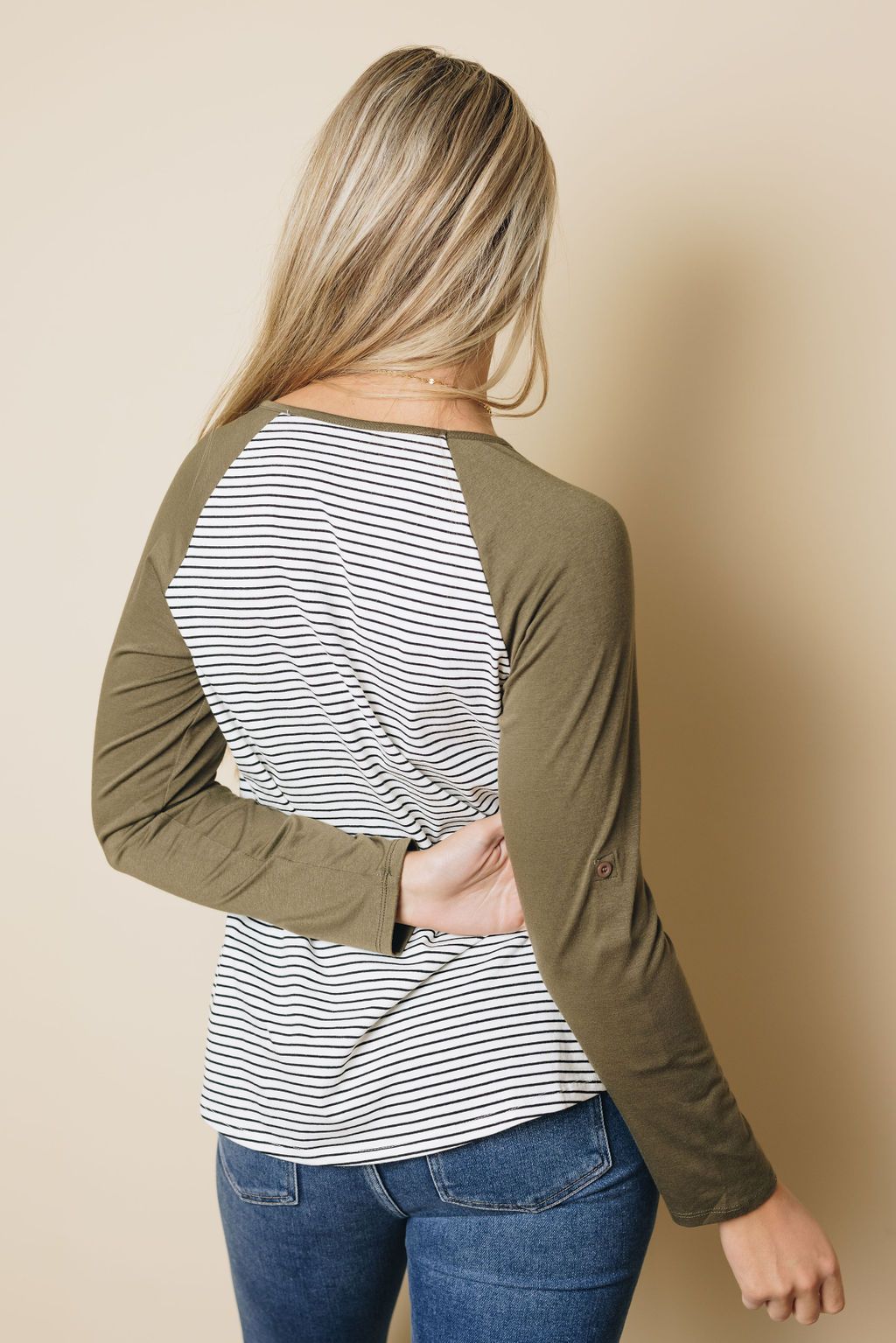 Cindy Striped Top with Pocket