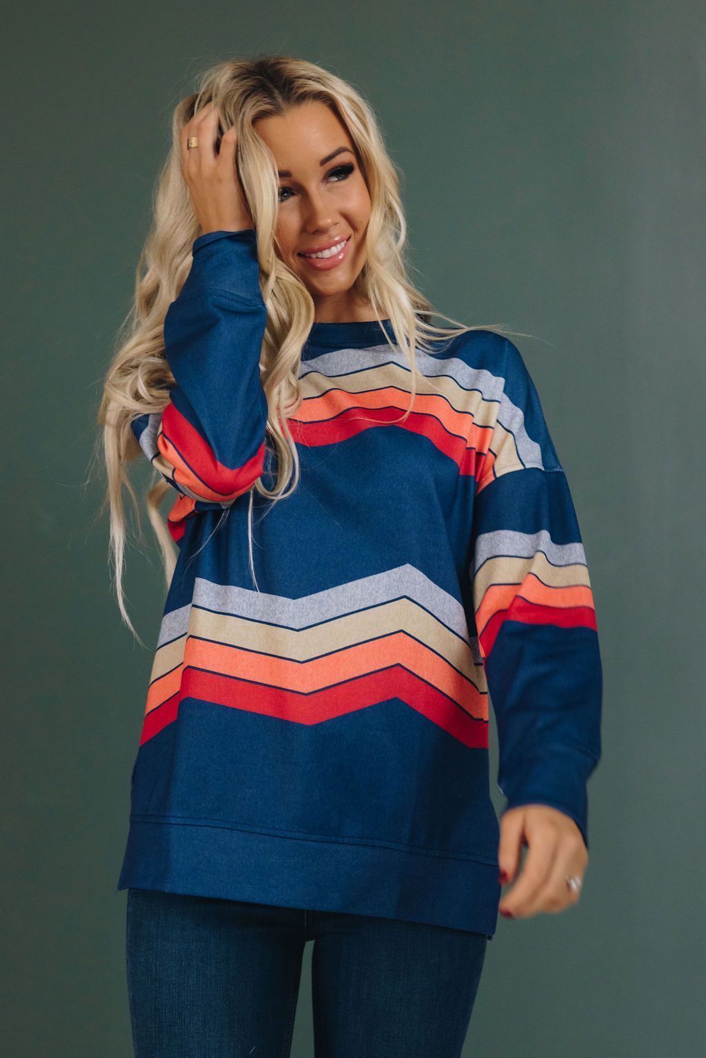 Destiny Color Block Sweatshirt