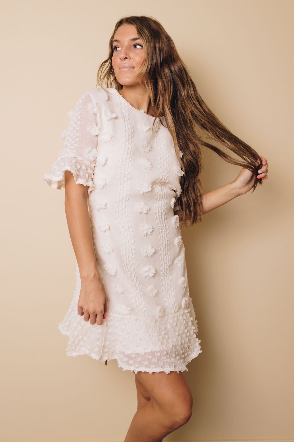 Meredith Swiss Dot Mini Dress