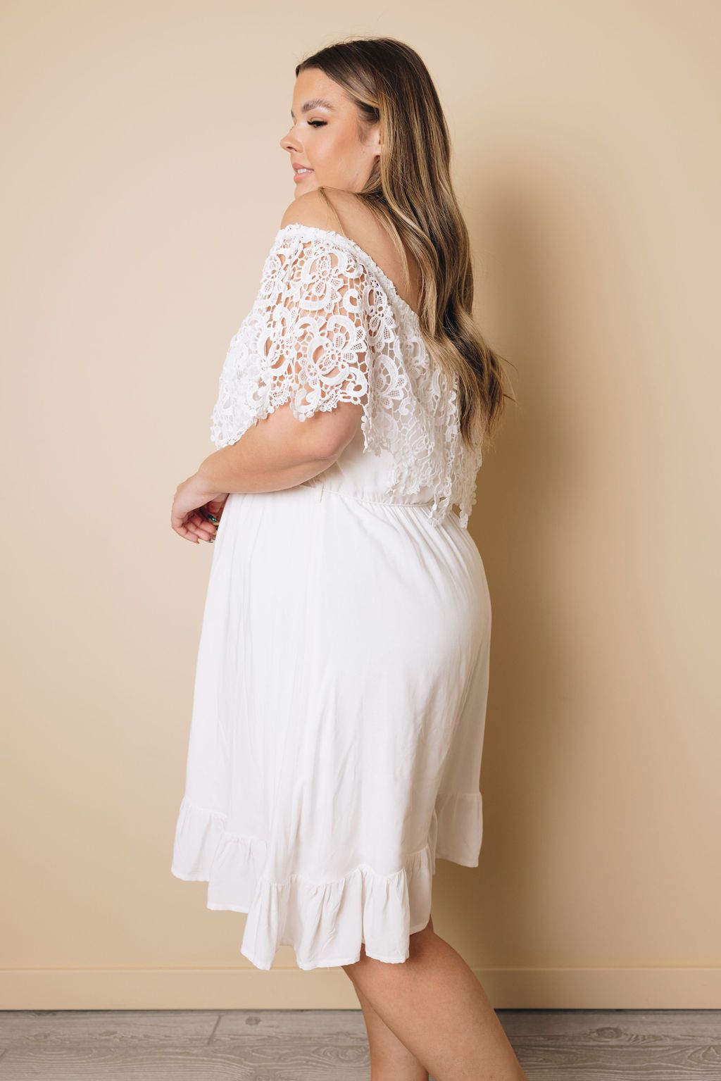 Plus Size - Maya Lace Sleeves Dress