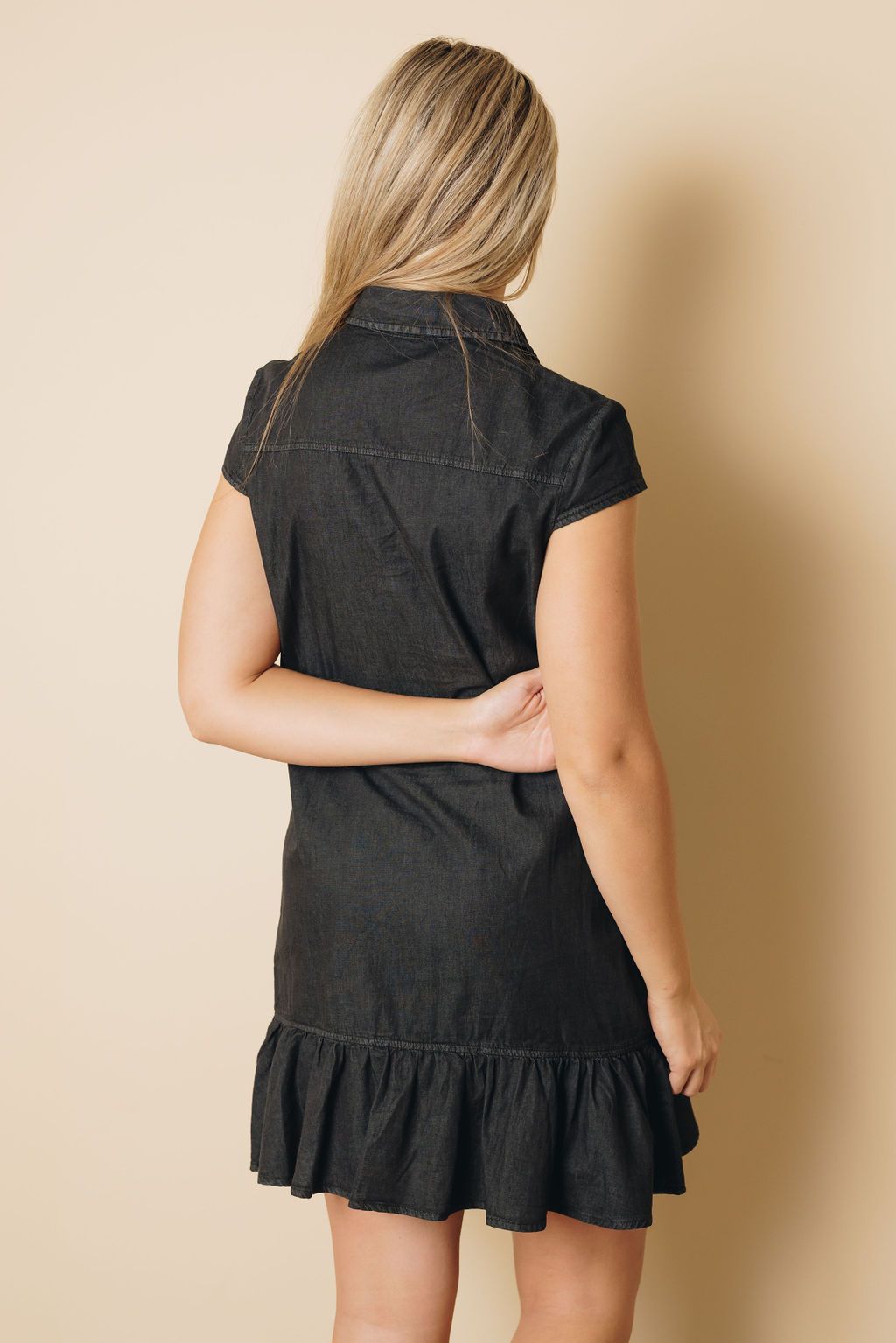 Illinois Denim Ruffle Dress