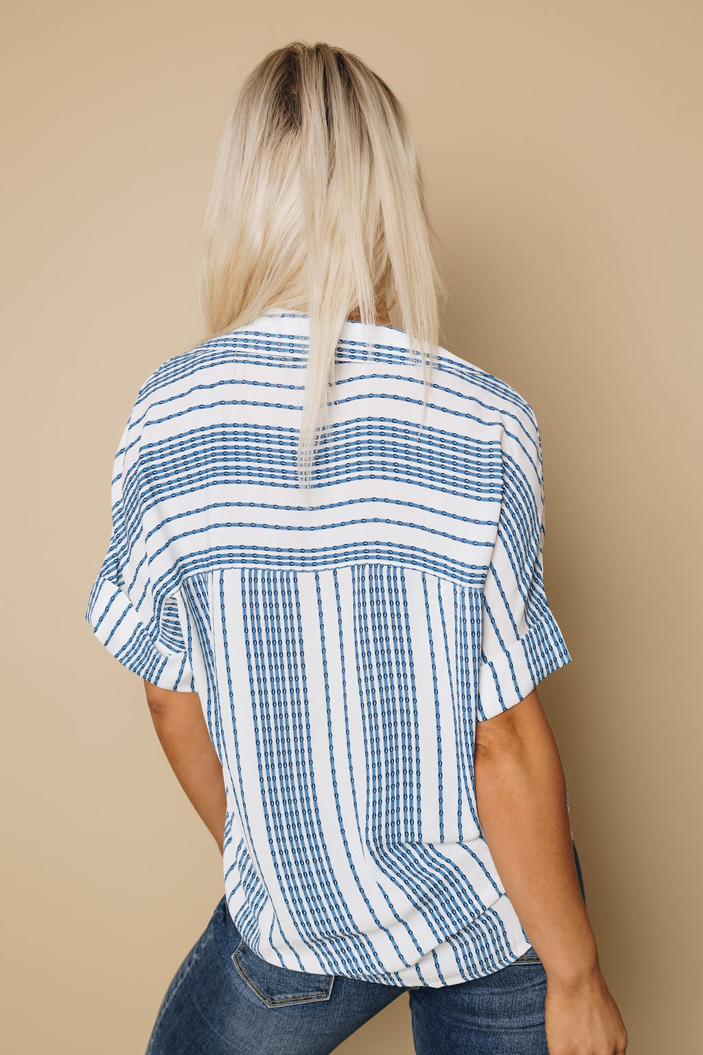 Fine Line Button Down Top