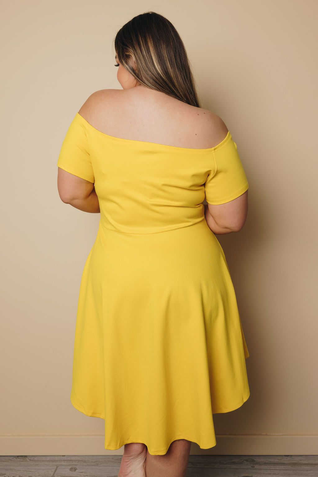 Plus Size - Amanda Off The Shoulder Mini Dress