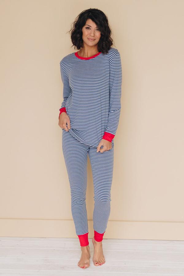 Staycation Striped Pajama Set