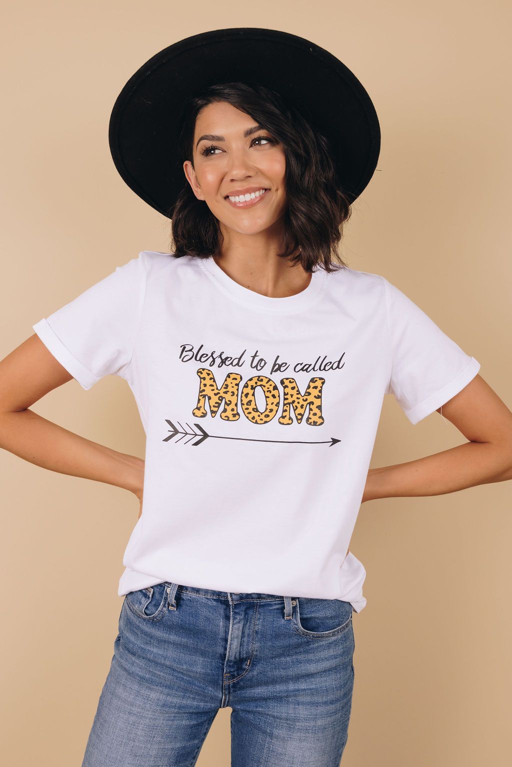 Leopard Printed Mom Tee
