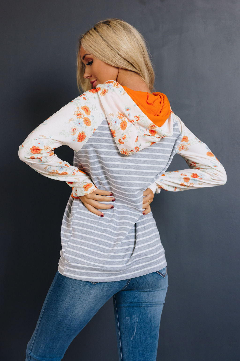 Clemons Double Hooded Patterned Hoodie