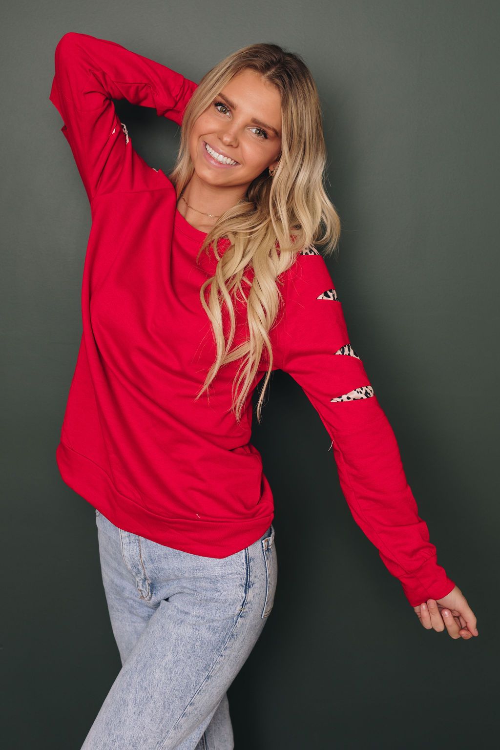 Crenshaw Leopard Detail Top