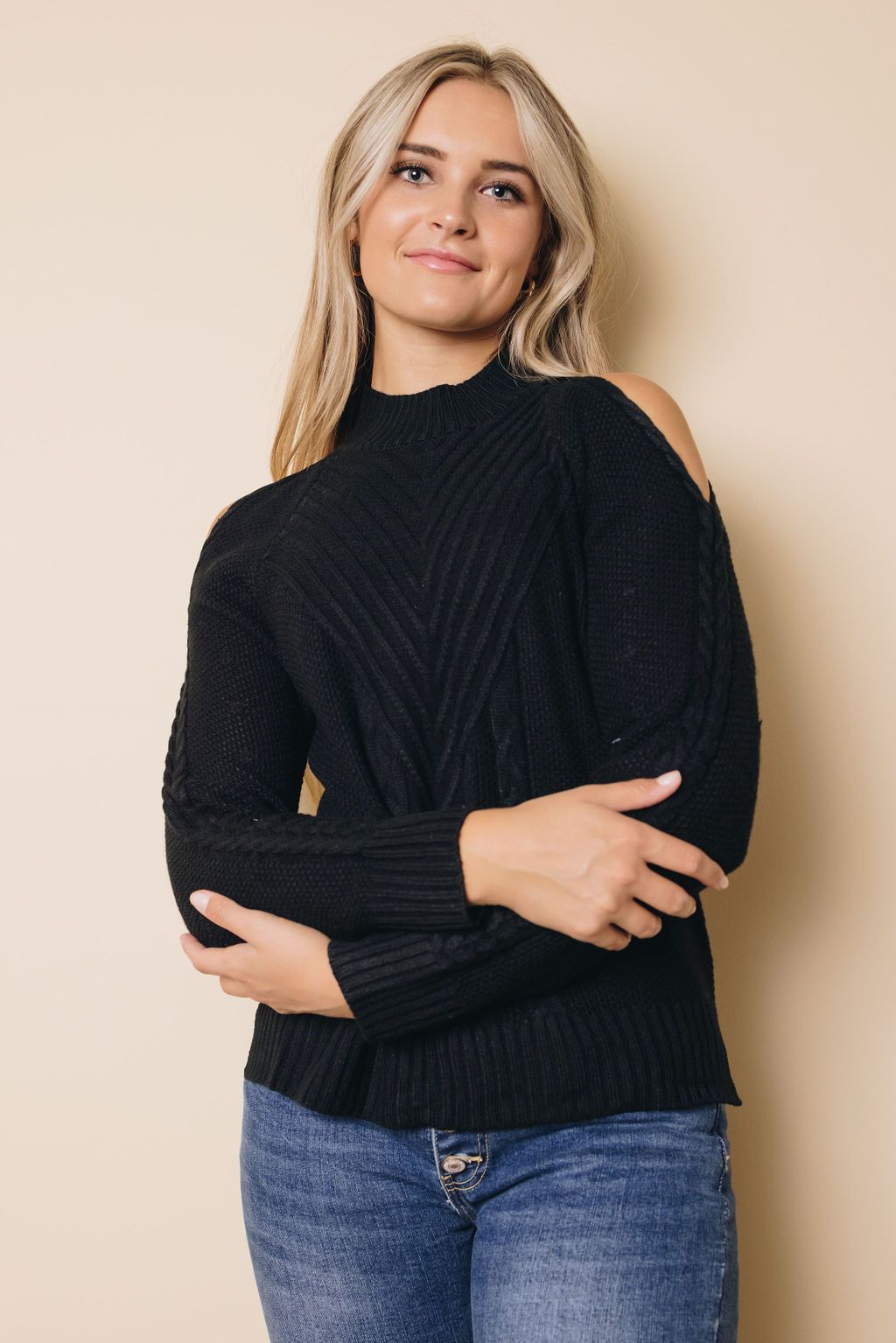 Jan Cold Shoulder Sweater