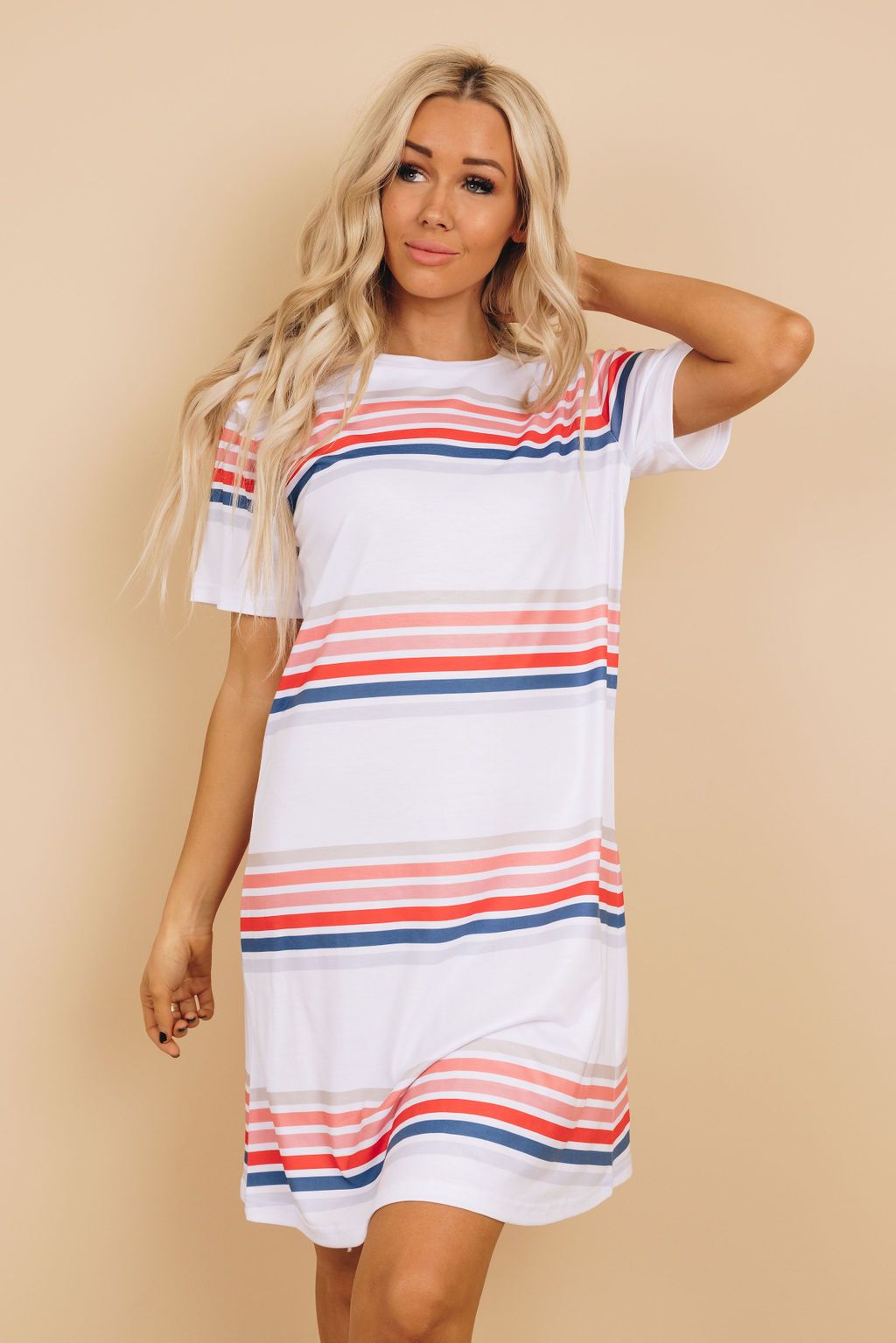 Wade Striped T-Shirt Dress