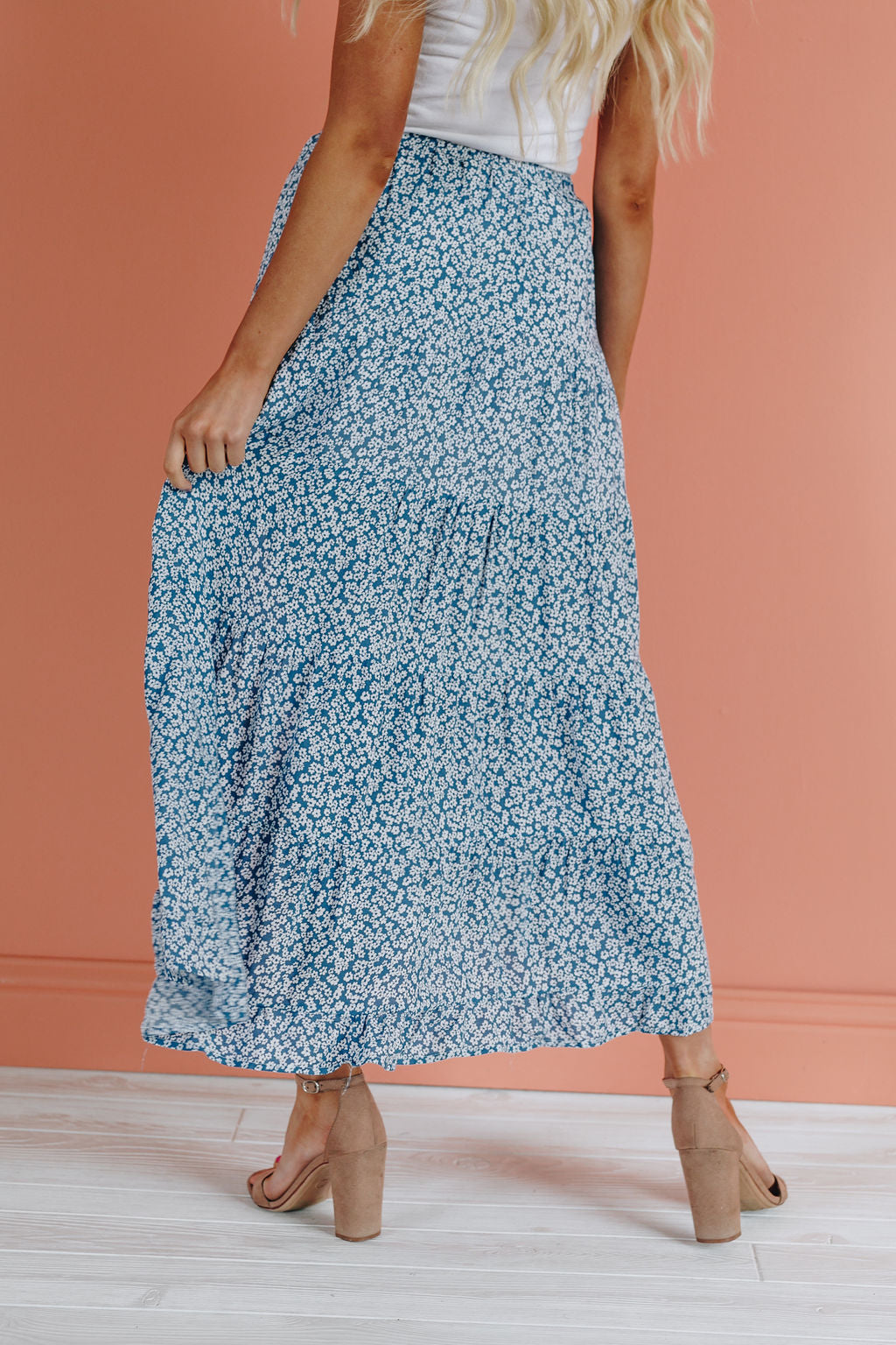 Woods Cross Ruffle Maxi Skirt