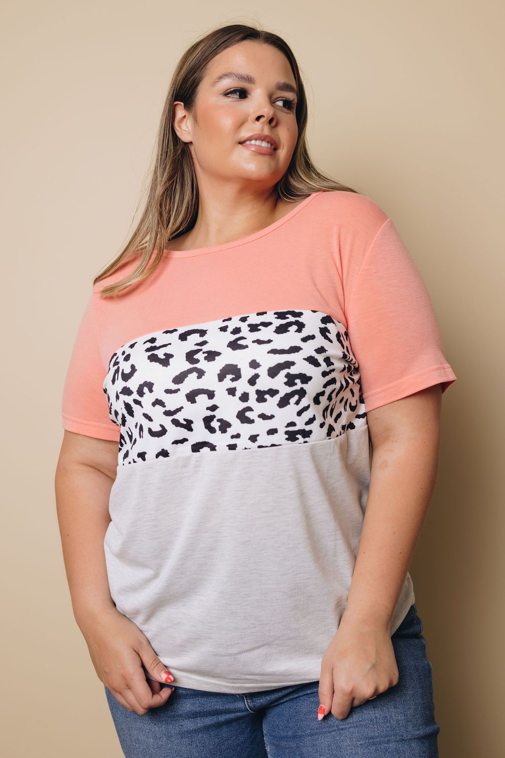 Plus Size - Hepburn Colorblock Top