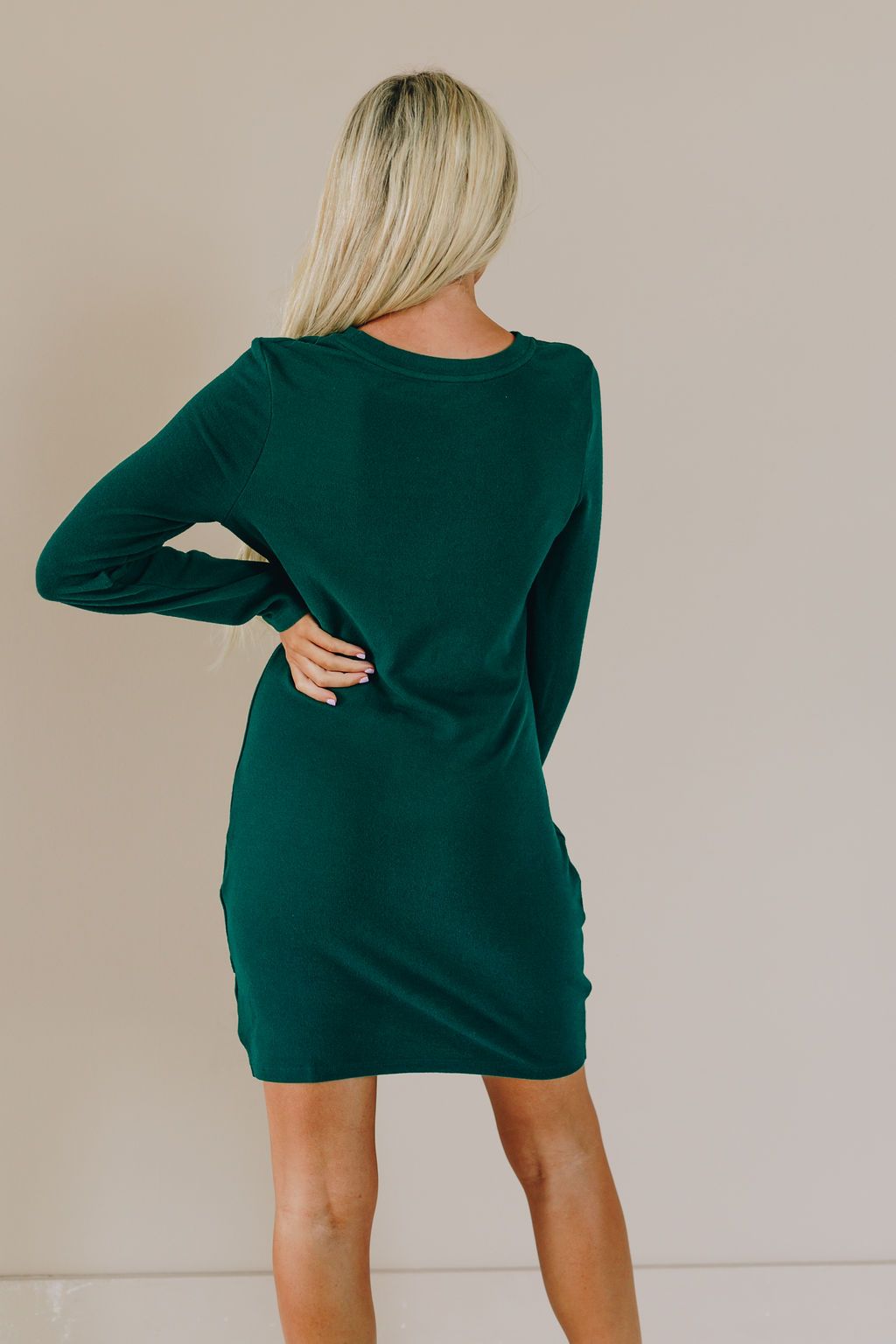 Rose Wrapped Hem Mini Dress