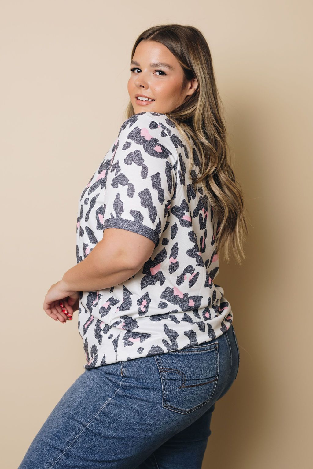 Plus Size - Adriana Leopard Top