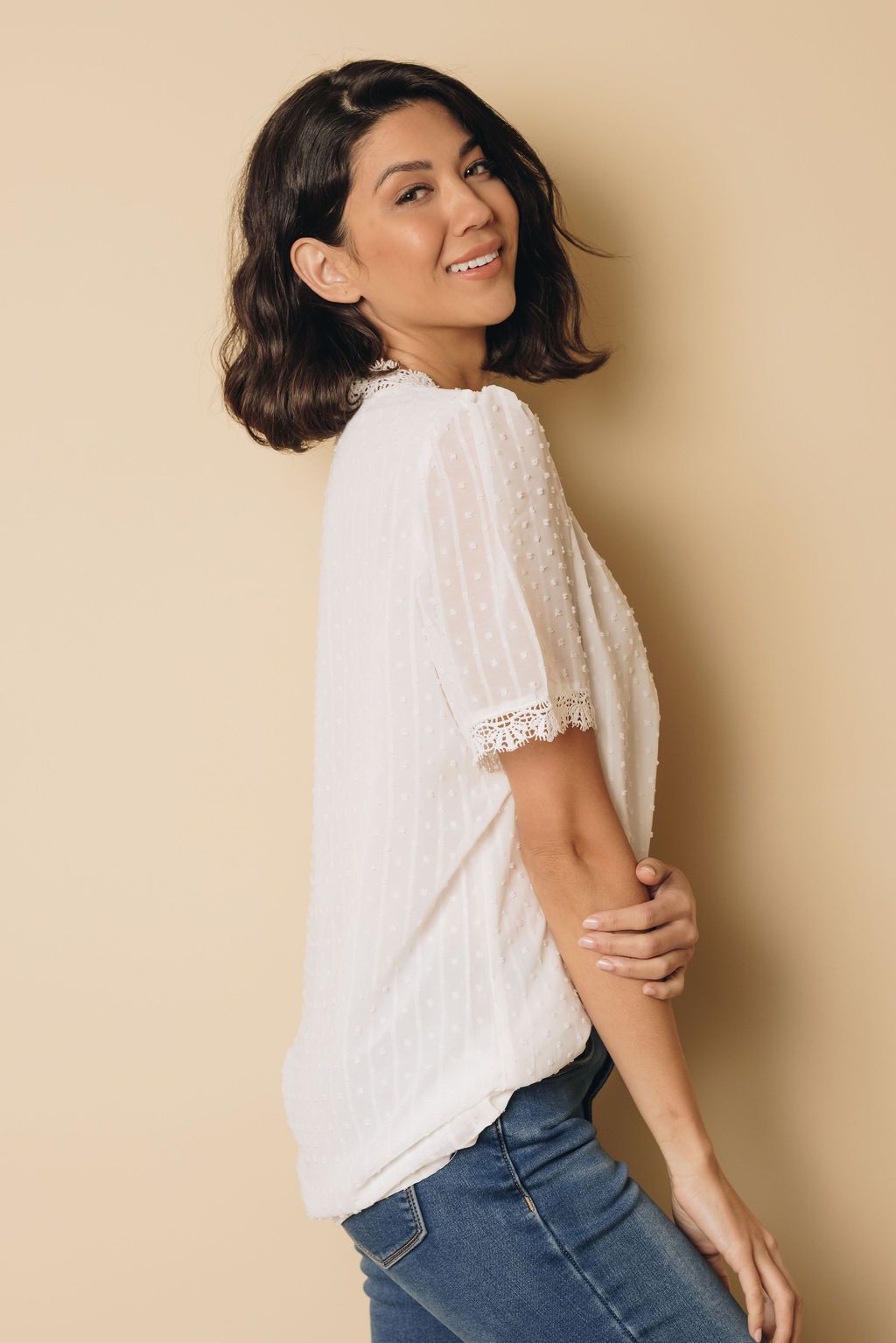 Ponte Swiss Dot Blouse