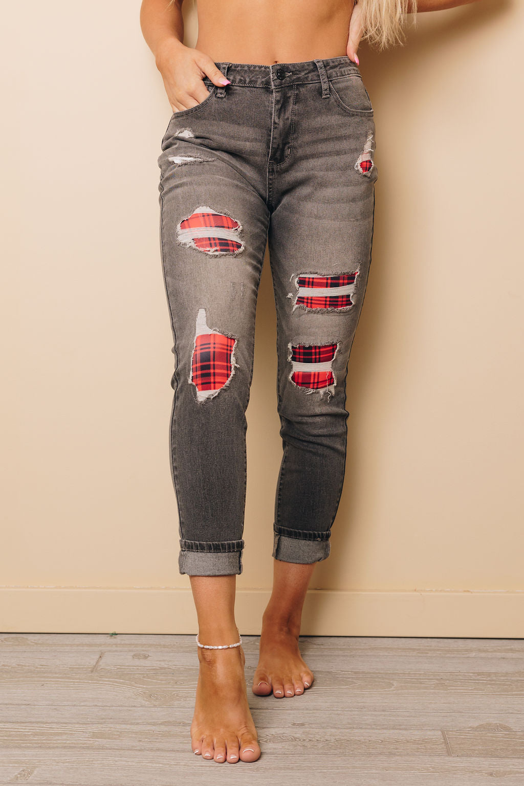 Bold New Me Patched Jeans