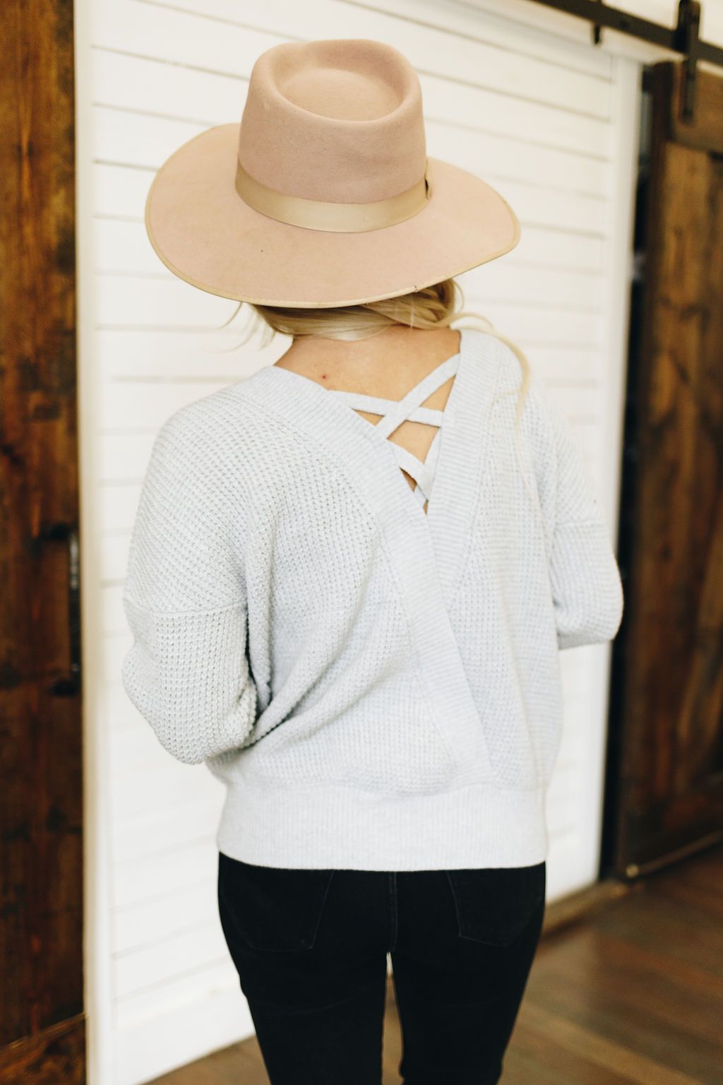 Its Knit to Be Cross Back Sweater