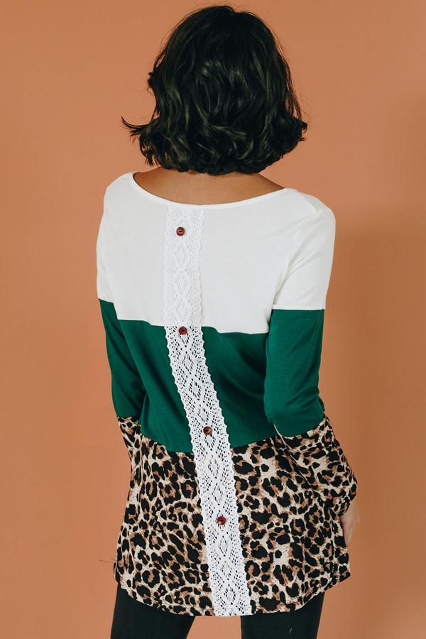 Happy Days Leopard Long Sleeve Top