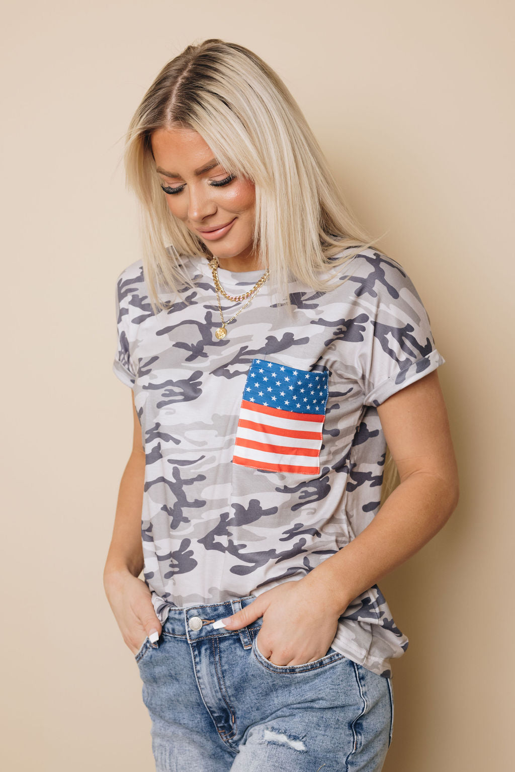 Take Flight Camo Flag Tee